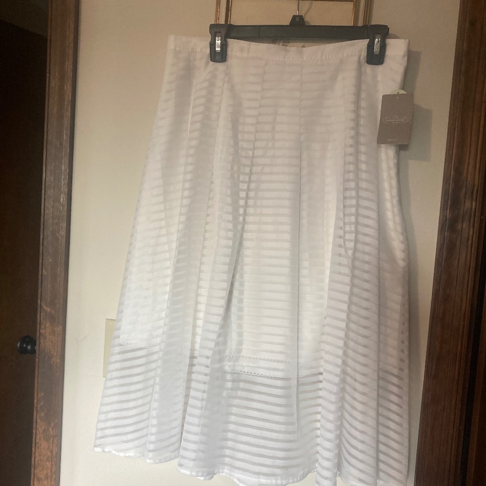 🤍NEW🤍 Anthropologie Leifsdottir White Skirt NWT